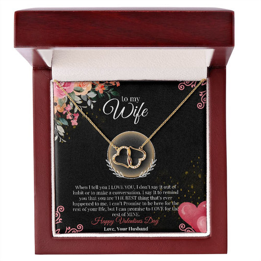 To my Wife, Everlasting Love Heart Necklace, Valentines day gift, special occasion gift