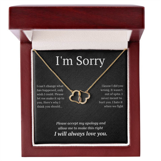Everlasting Love Necklace for her, I'm sorry gift, sorry gift