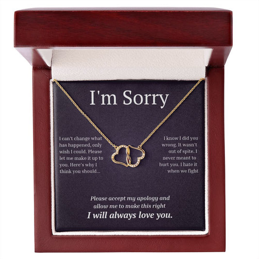 Everlasting Love Necklace for her, I'm sorry gift, sorry gift