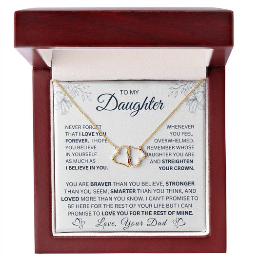 To my Daughter, from Dad,  Everlasting Love Necklace for her