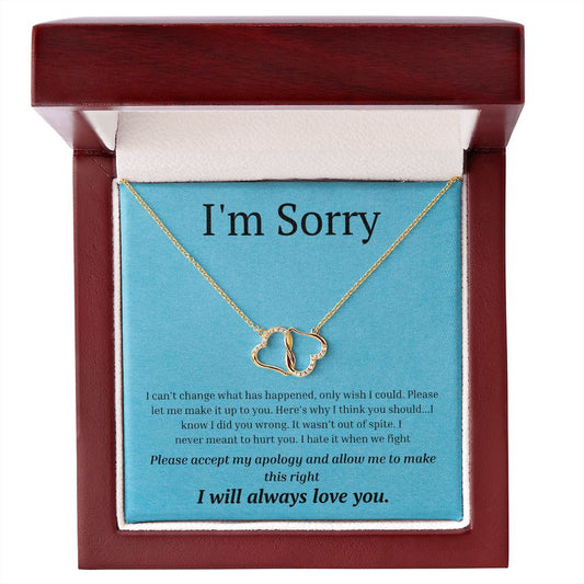 Everlasting Love Necklace for her, I'm sorry gift, sorry gift