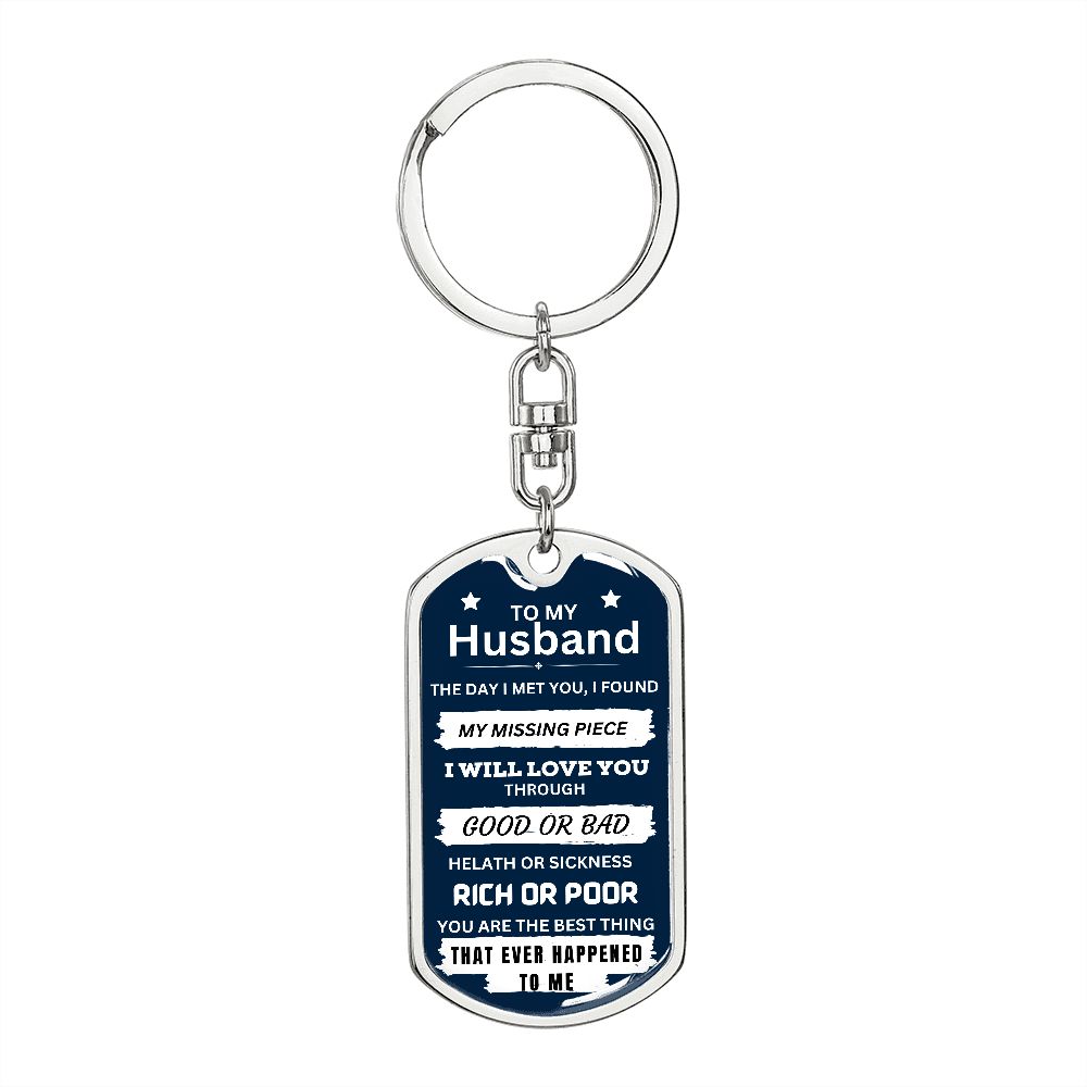 Customizable Husband keychain ,