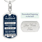 Customizable Husband keychain ,