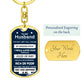 Customizable Husband keychain ,