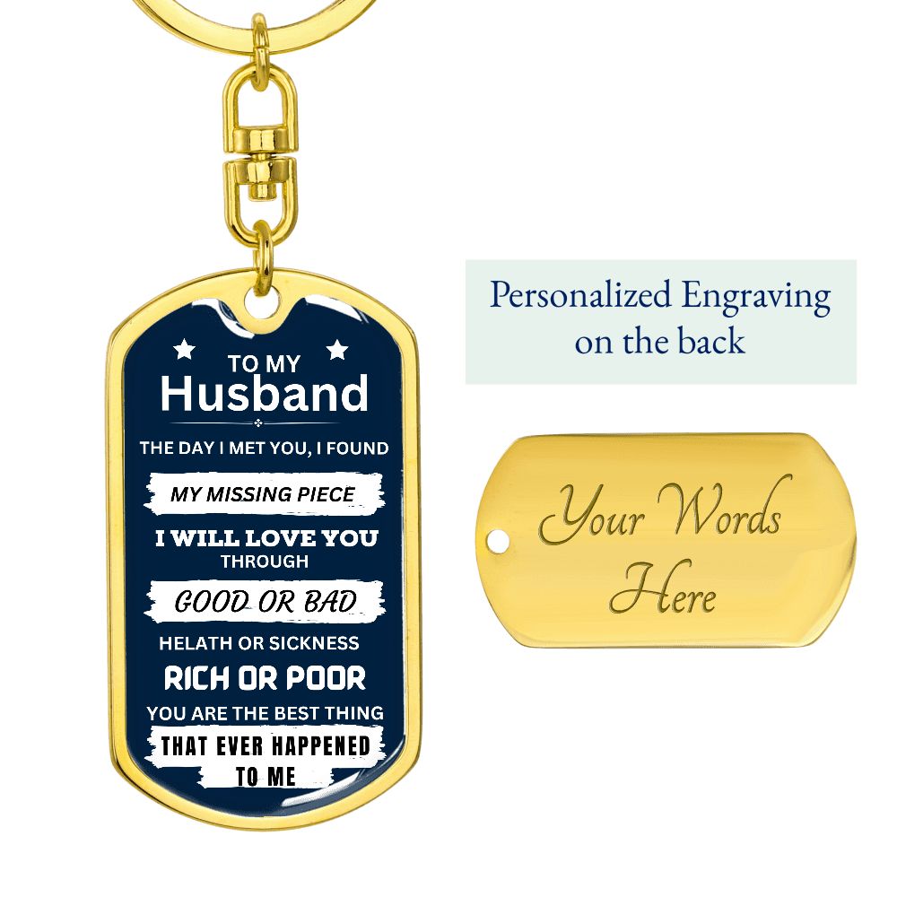 Customizable Husband keychain ,
