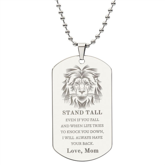 Encouraging Military Dog Tag from Mom