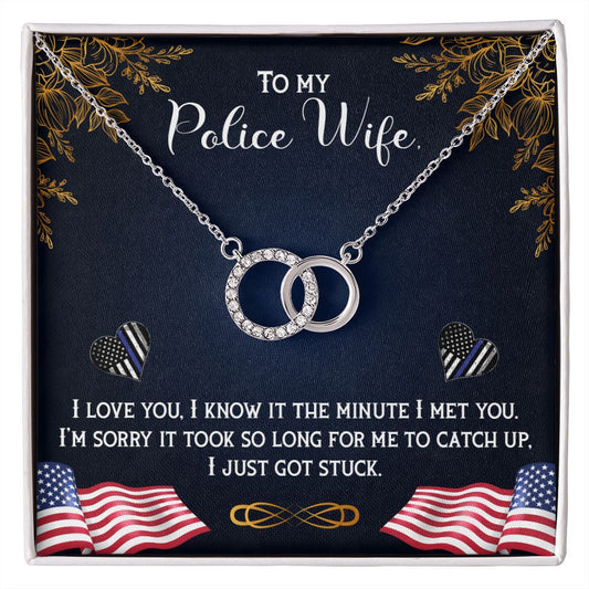 Police wife Perfect Pair Necklace, Personalized gifts