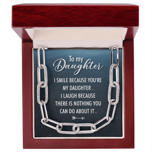 Forever Link Necklace, Daughter gift, Special powerful message,
