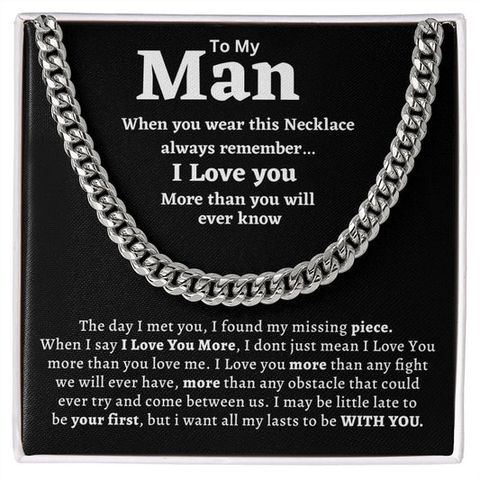 Cuban link chain, For him, To My Man