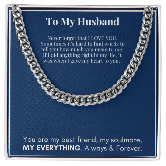 Cuban link chain, For him, special gift for your loved one.