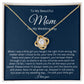 Love Knot Necklace, To my Beautiful Mom,