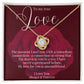 Love Knot Necklace, to my true Love, Valentines day gift