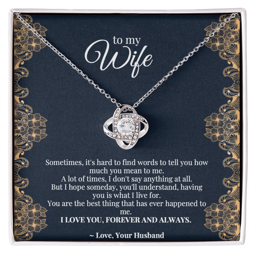 love knot necklace, my wife gift,