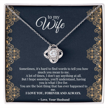 love knot necklace, my wife gift,
