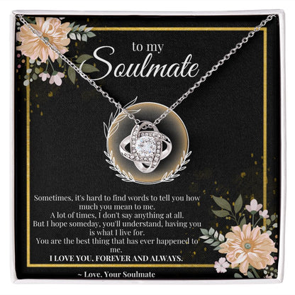 Soulmate gift, Love Interlock Necklace, Personalized gift,