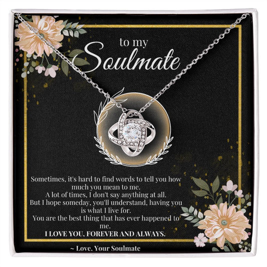 Soulmate gift, Love Interlock Necklace, Personalized gift,