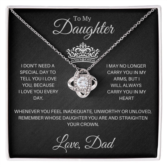 To my Daughter Necklace, Special Gift, Just because gifts. Gifts for her.