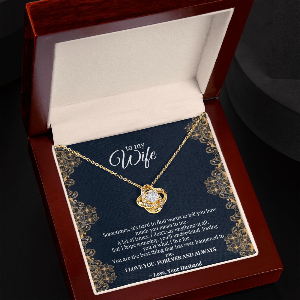 love knot necklace, my wife gift,
