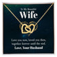 Interlocking heart, two tone necklace, To my beautiful wife, Personalized gifts, necklace