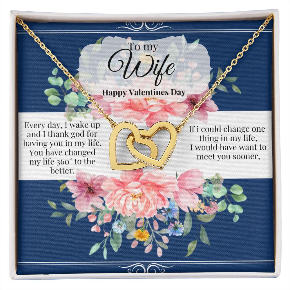 Wife Interlocking Necklace, Valentines day Necklace