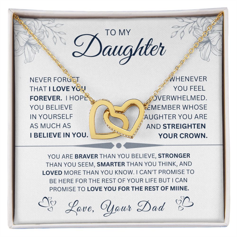 Interlock love Necklace, wife present, Personalized gifts, Daughter