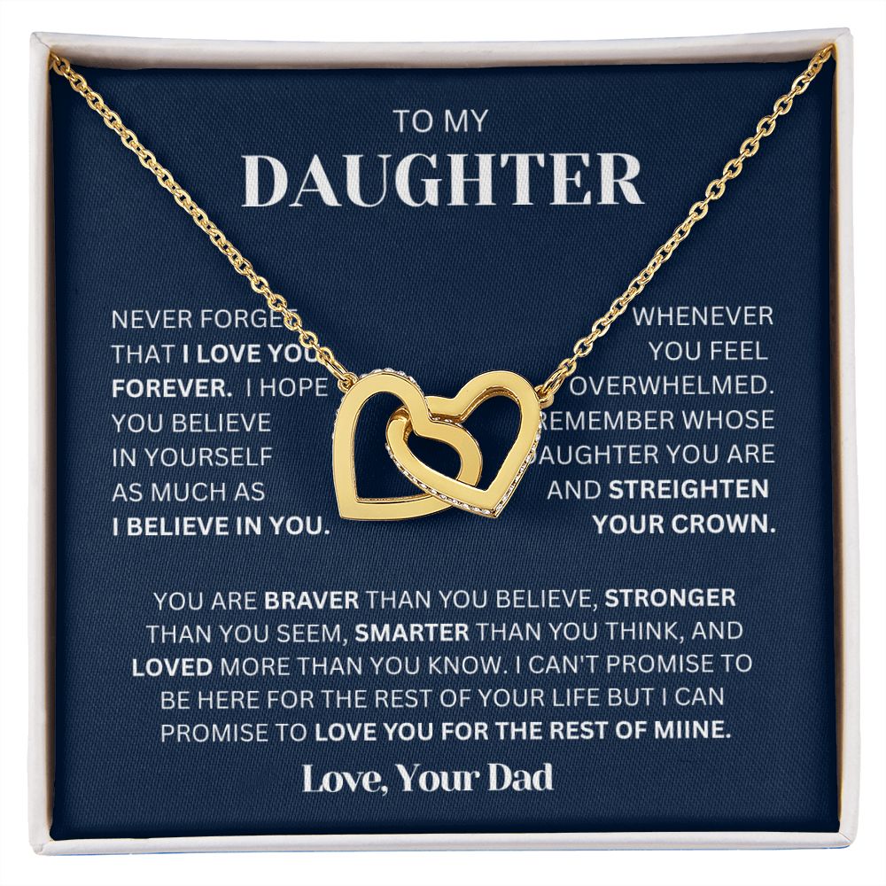 Interlock love Necklace, wife present, Personalized gifts, Daughter