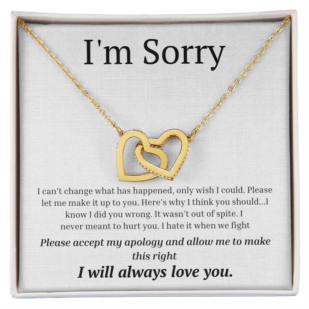 Interlocking Necklace, I'm sorry, gift for her