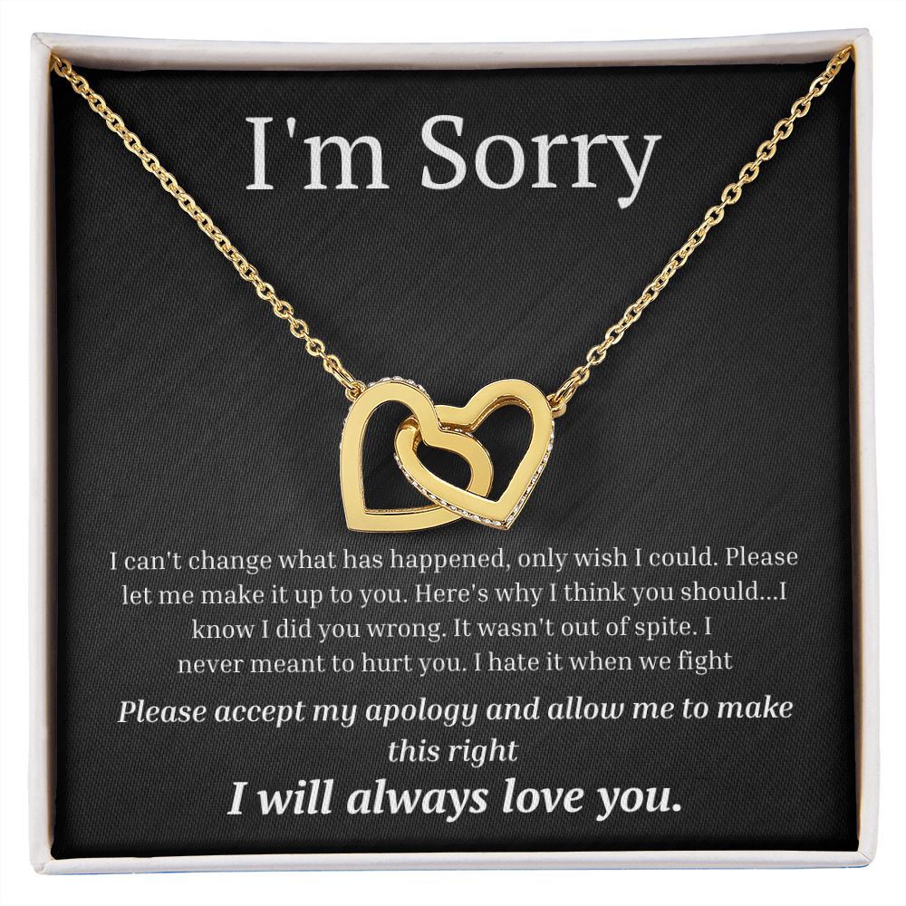 Interlocking Necklace, I'm sorry, gift for her