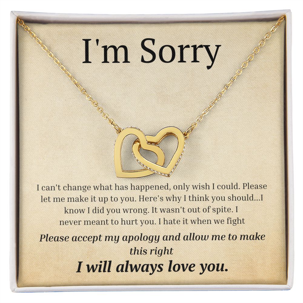 Interlocking Necklace, I'm sorry, gift for her
