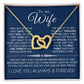 Interlock love Necklace, to my wife present, Personalized gifts