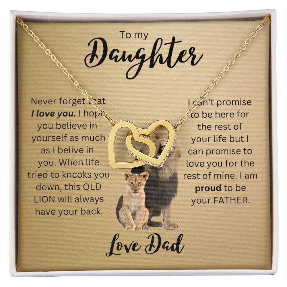 Interlock love Necklace, wife present, Personalized gifts, Daughter