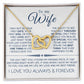 Interlock love Necklace, to my wife present, Personalized gifts