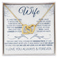 Interlock love Necklace, to my wife present, Personalized gifts