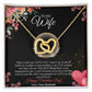 to my wife gift Interlocking Necklace, Valentines day Necklace