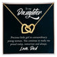 Interlocking Heart Necklace, Daughters gift from Dad, two tone necklace, Personalized gifts