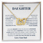 Interlock love Necklace, wife present, Personalized gifts, Daughter,