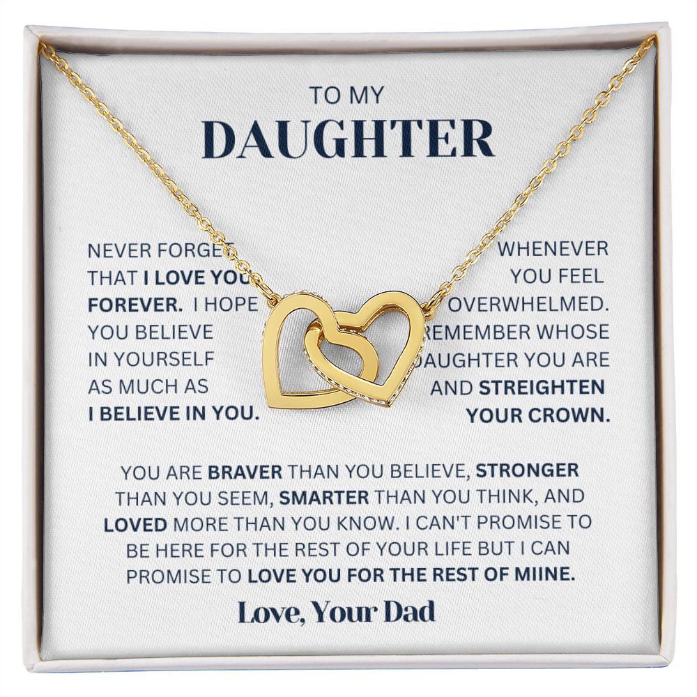 Interlock love Necklace, wife present, Personalized gifts, Daughter,