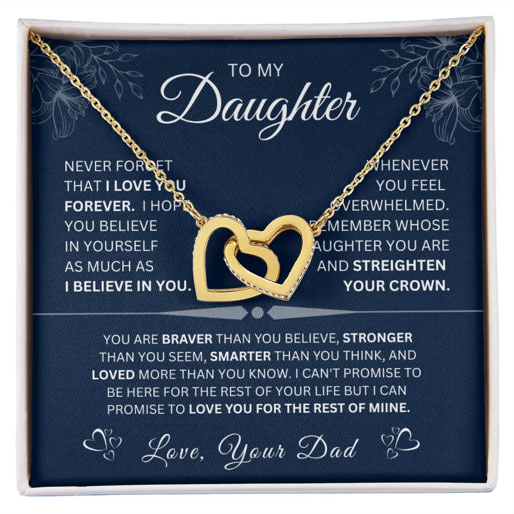 Interlock love Necklace, wife present, Personalized gifts, Daughter,