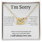 Interlocking Necklace, I'm sorry, gift for her