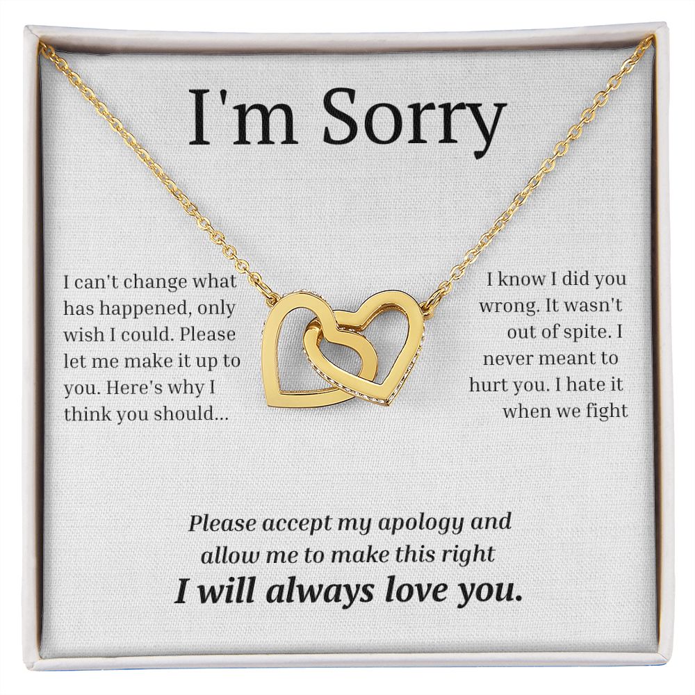 Interlocking Necklace, I'm sorry, gift for her