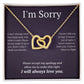 Interlocking Necklace, I'm sorry, gift for her
