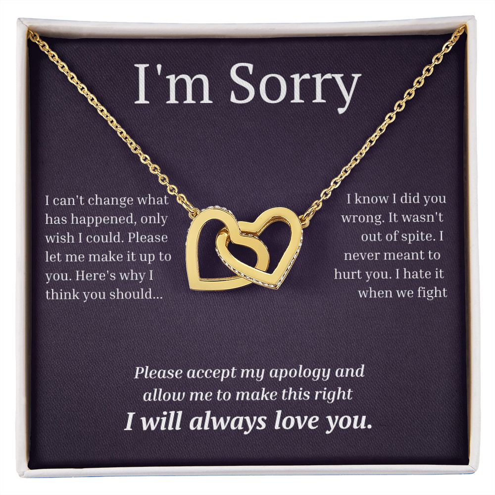 Interlocking Necklace, I'm sorry, gift for her
