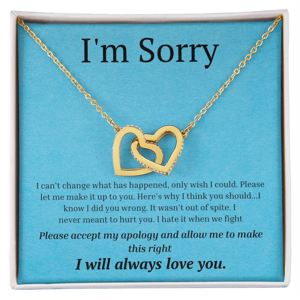 Interlocking Necklace, I'm sorry, gift for her