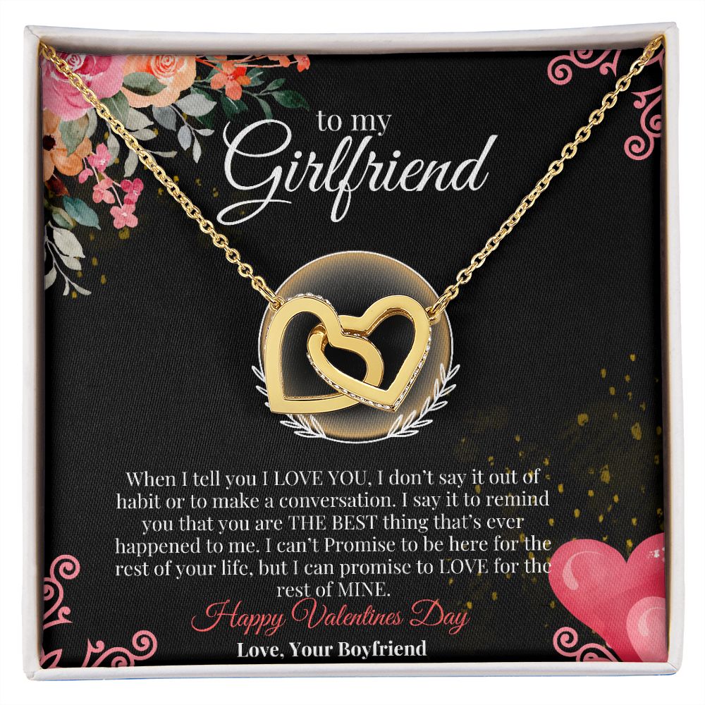 To my Girlfriend gift, Interlocking Necklace, Valentines day Necklace