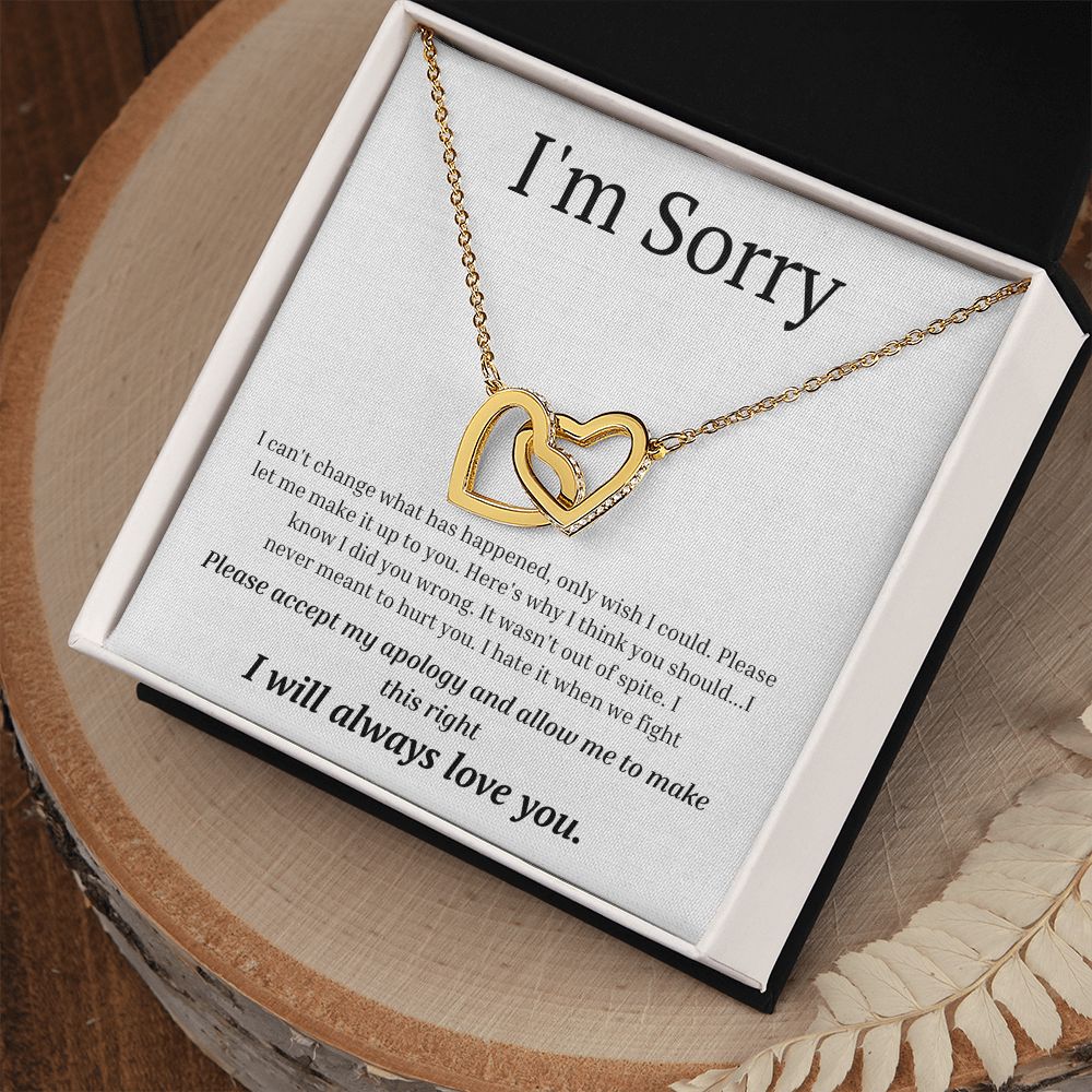 Interlocking Necklace, I'm sorry, gift for her