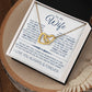 Interlock love Necklace, to my wife present, Personalized gifts