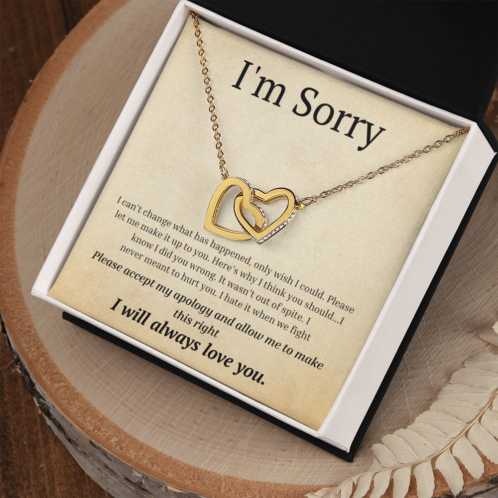 Interlocking Necklace, I'm sorry, gift for her