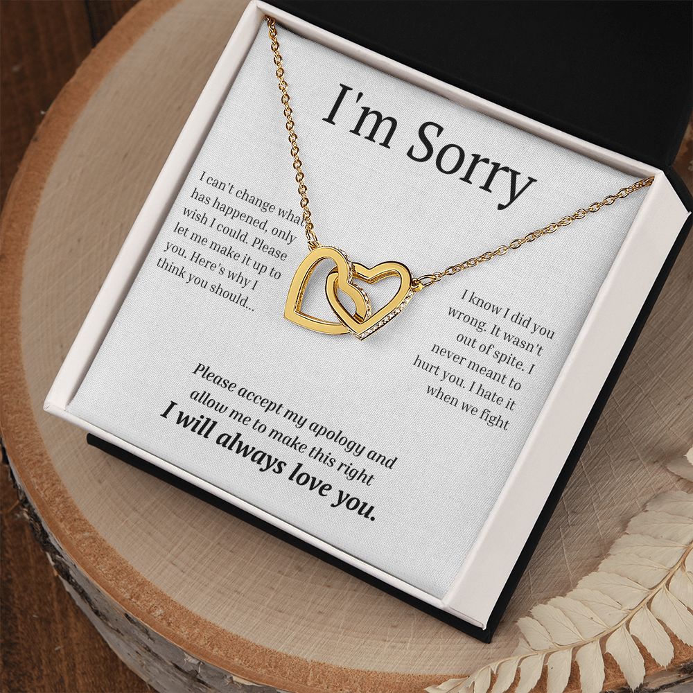 Interlocking Necklace, I'm sorry, gift for her