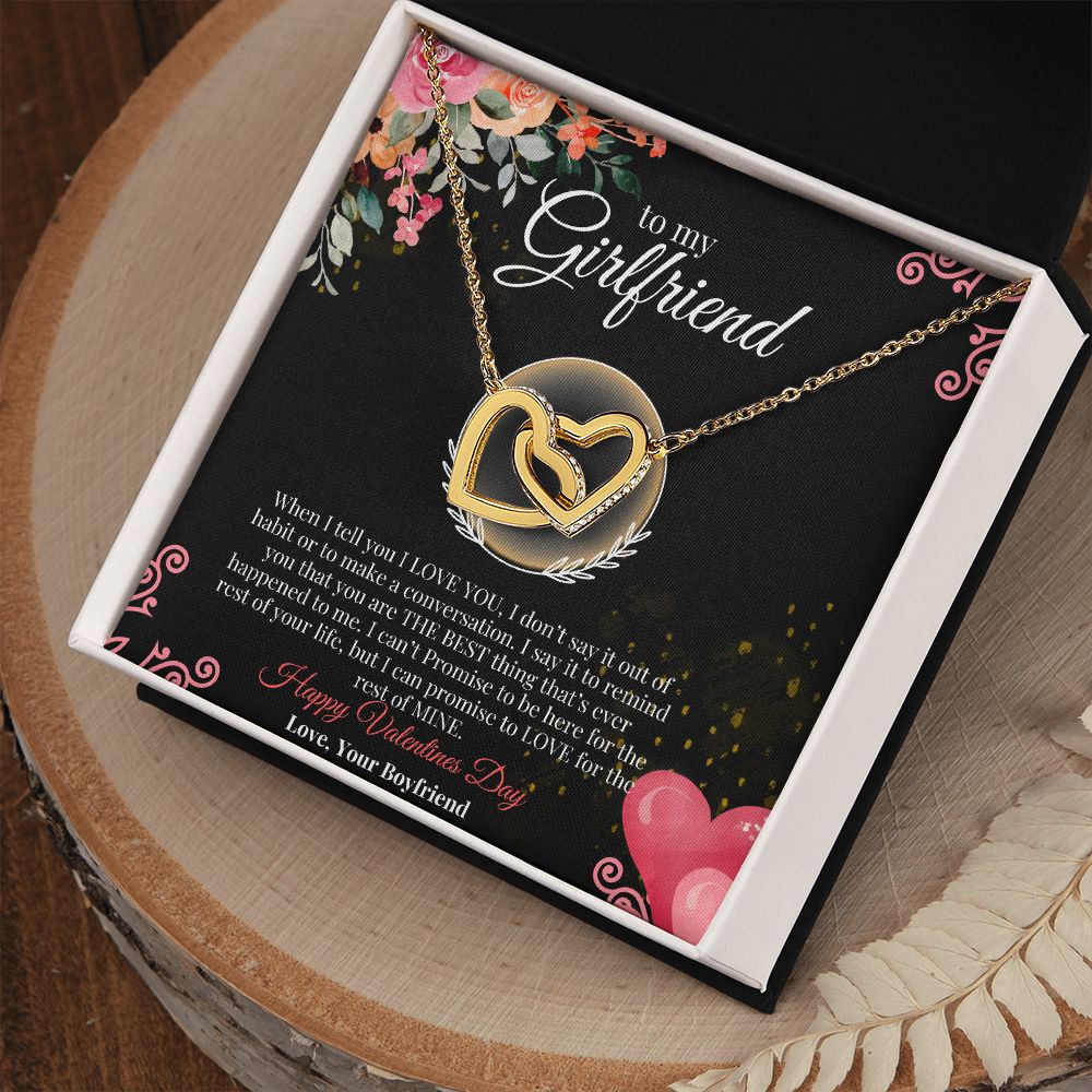 To my Girlfriend gift, Interlocking Necklace, Valentines day Necklace