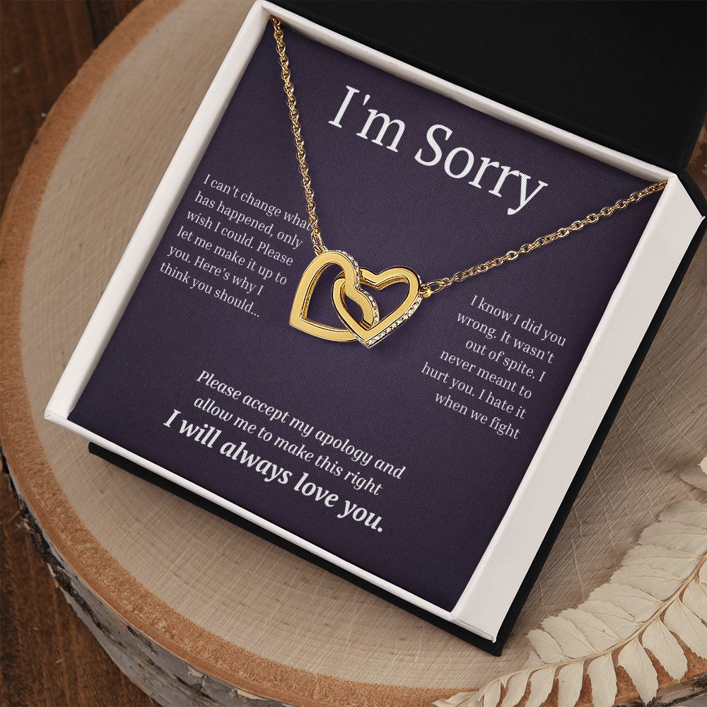 Interlocking Necklace, I'm sorry, gift for her